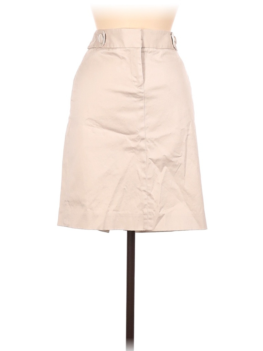 J. Crew Cream A-Line Skirt with Waist Tabs